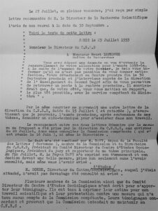 courrier envoyé par le CNRS à Lefebvre