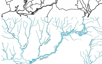carte centrale hydroélectrique de Kakhovka