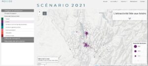 Plateforme de visualisation des données d’entrée du modèle de déplacement MODEOS 